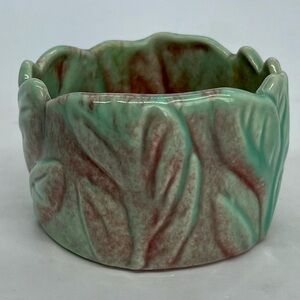 Vintage West Coast Pottery Votive Holder #443 Teal Mauve Circa 1940-50s